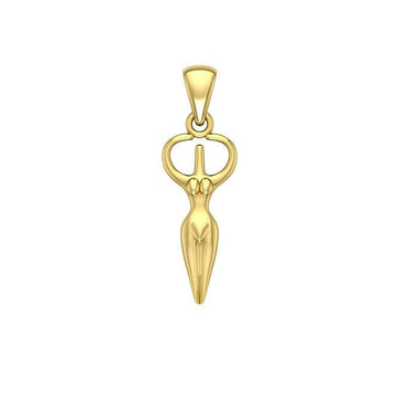Embrace the Divine Feminine: Nile River Goddess Solid Gold Pendant - GPD982 | Awaken the Power of the Sacred Feminine - Jewelry